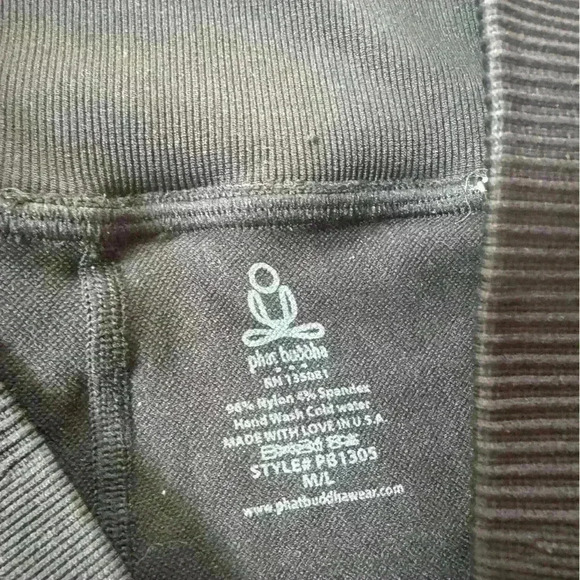 NWT Phat Buddha leggings black and white medium large - Picture 3 of 4